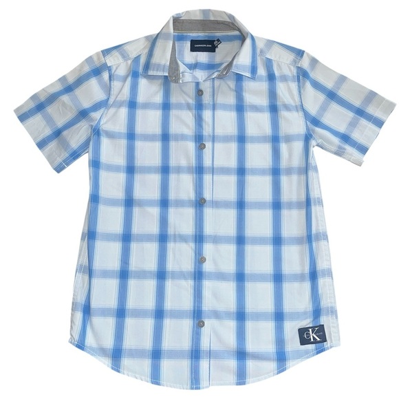 Calvin Klein Jeans Other - Calvin Klein Jeans Blue and White Button Down Shirt Boys M